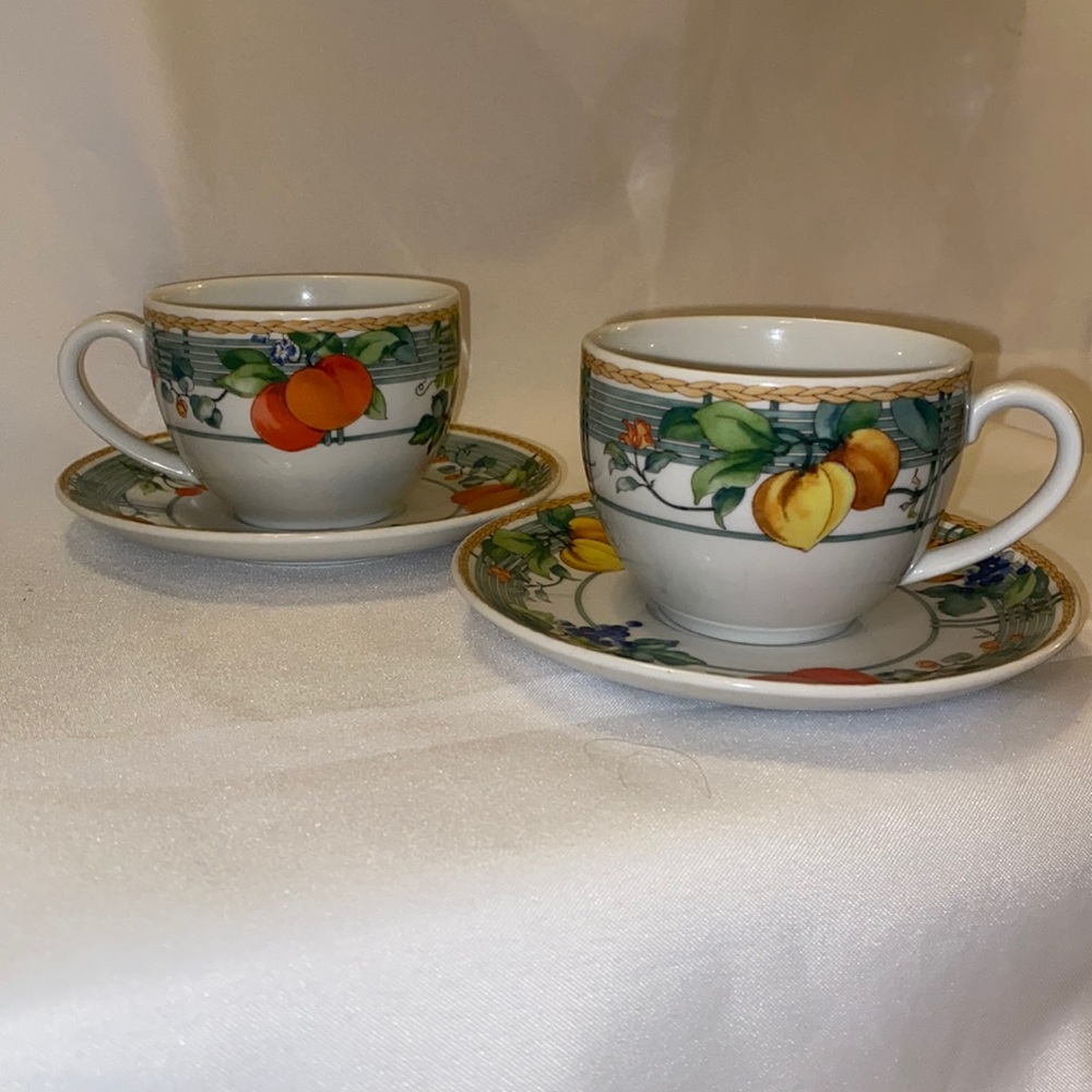 2 Wedgewood Home Eden Cups & Saucers Sets